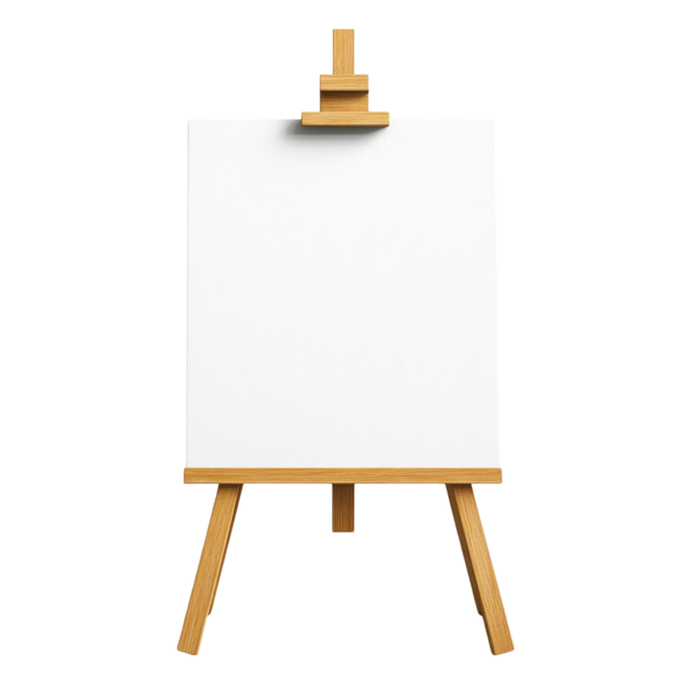 Blank Canvas on Easel png