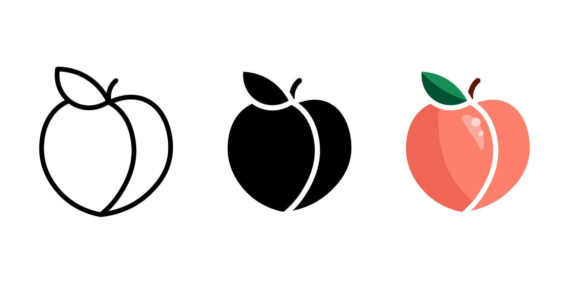 Apple fruit color icon. Red and green apple symbol. Fresh rand ripe fruit sign. Healthy eating pictogram. vector