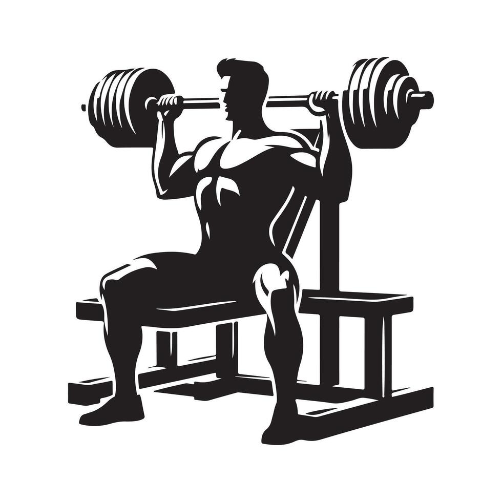 Weight Benches Silhouette Vectors for Gym Marketing and Website Use