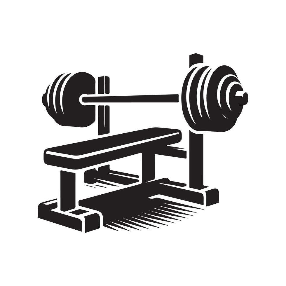 Weight Benches Silhouette Vectors for Fitness Course and Gym Branding