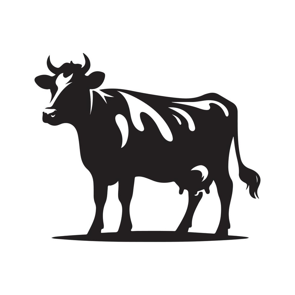 Cow Silhouette Vectors for Crafting, Invitations, and Event Designs