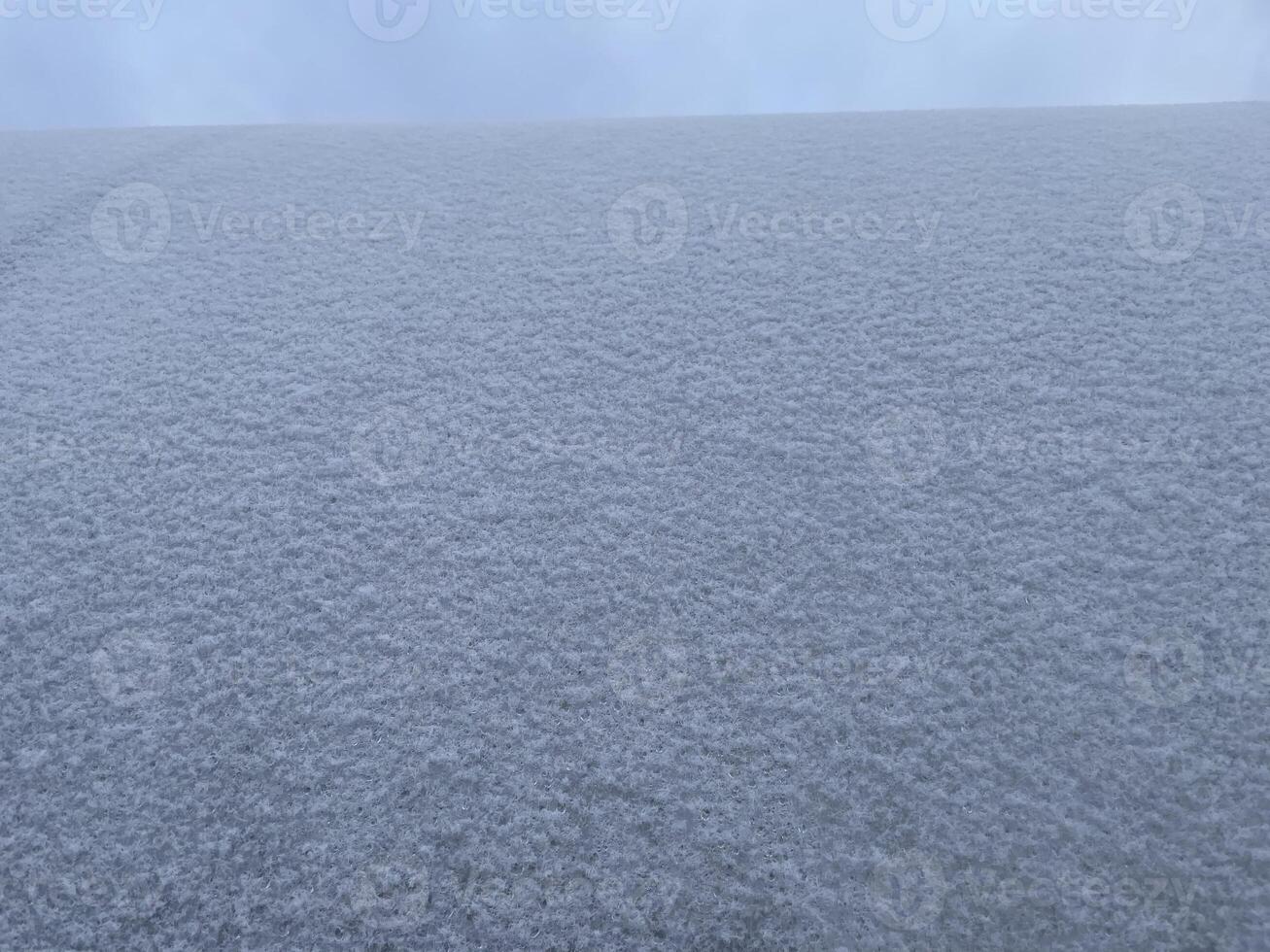 Snow resting on a polycarbonate greenhouse roof photo