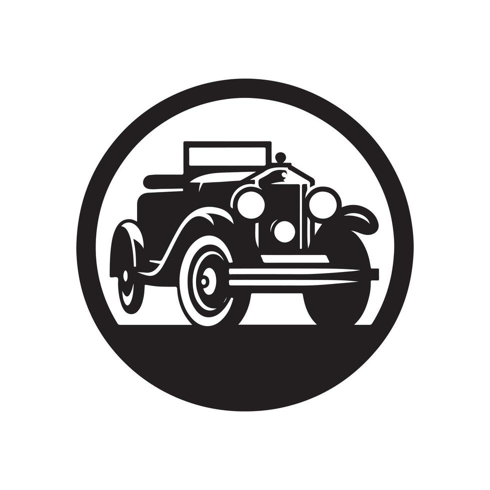 Retro Automotive Vintage Car Silhouettes for Print and Web Use vector