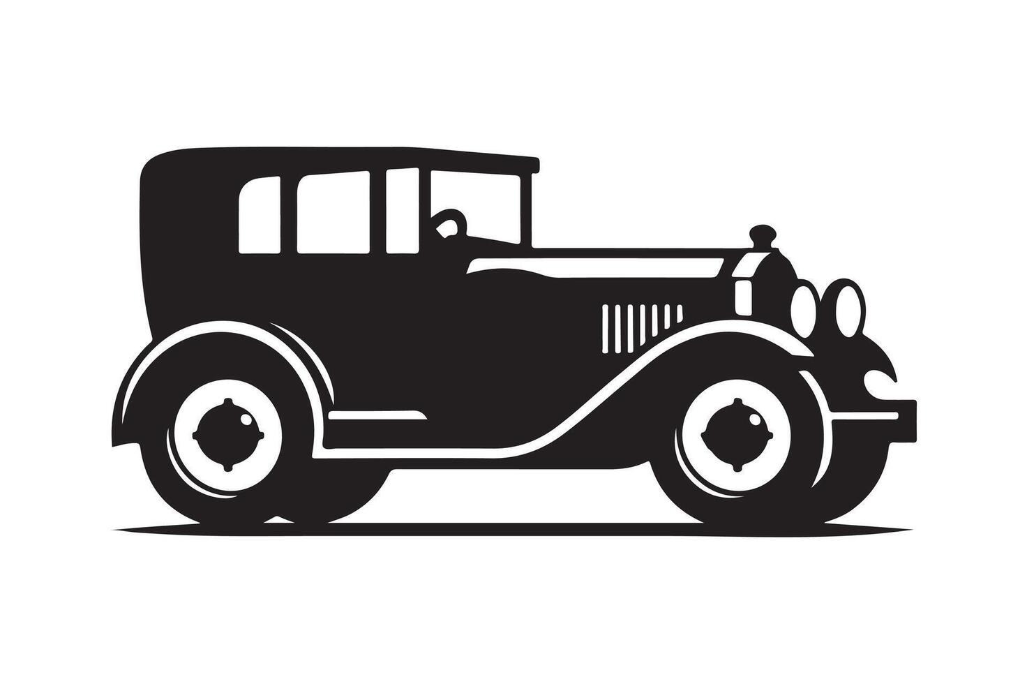 Vintage Car Silhouette Vectors Pack for Automotive Branding