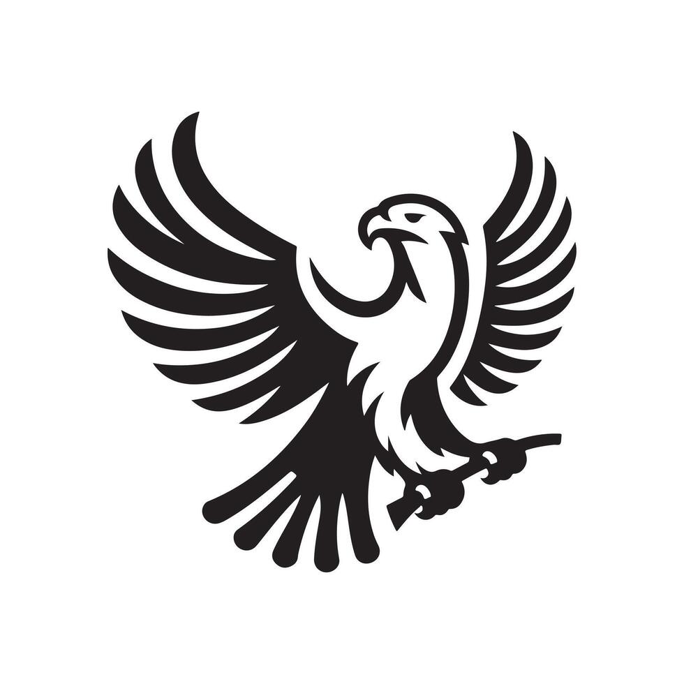 Elegant Bonelli's Eagle Silhouette Vectors for Posters and Art Prints