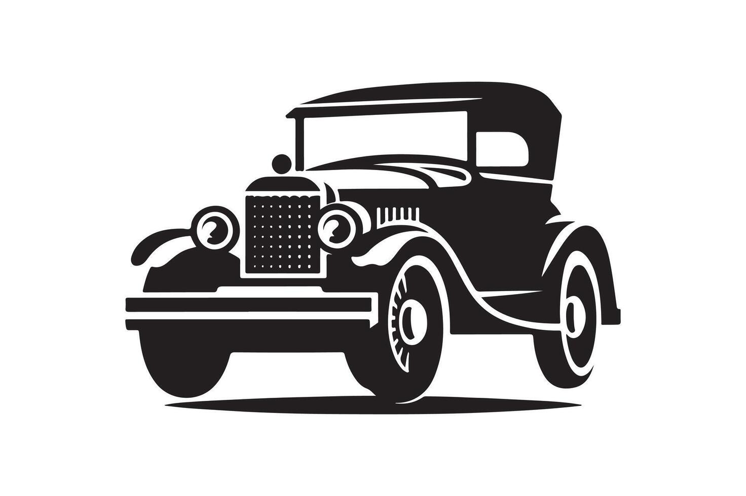 Timeless Vintage Car Silhouettes for Creative Branding and Logos vector