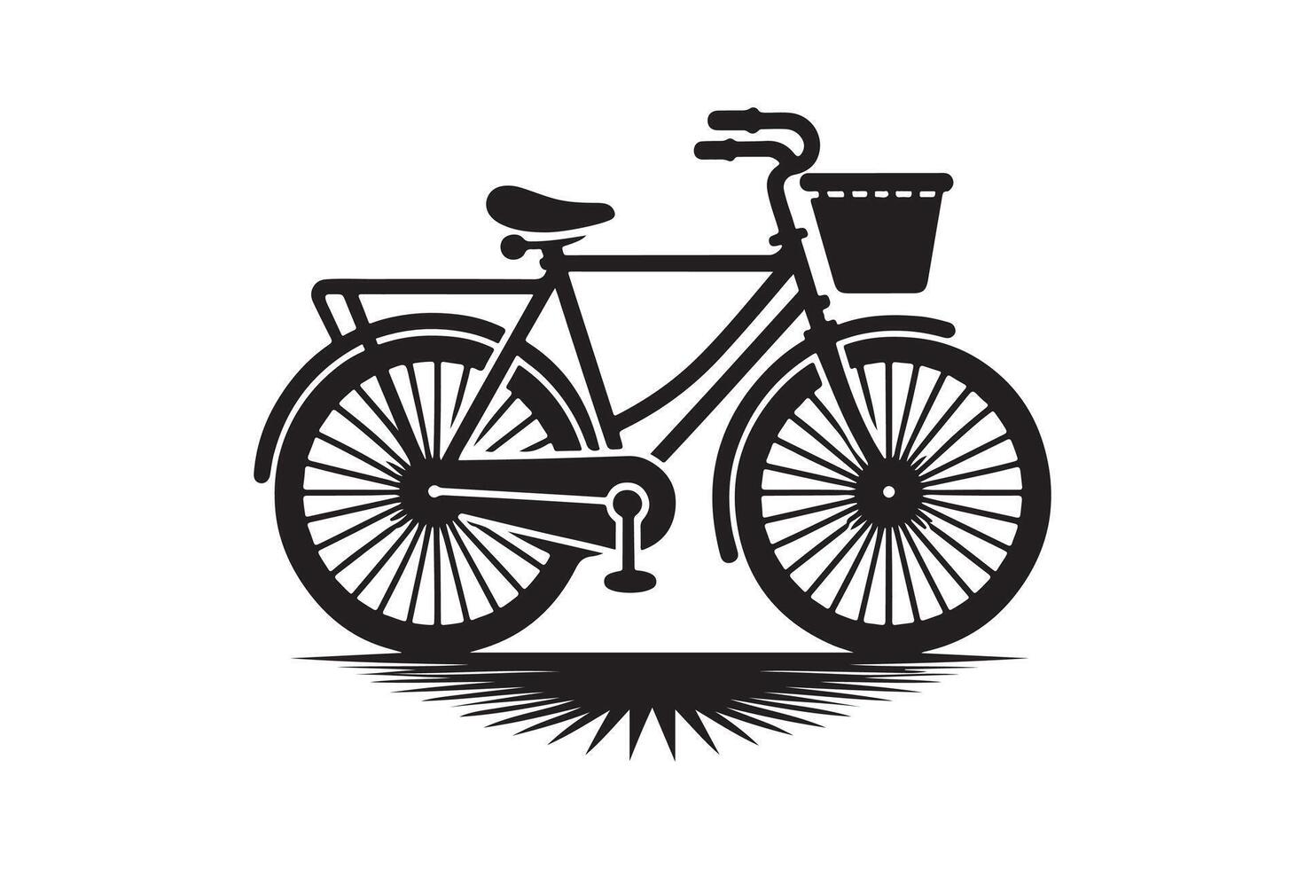 Elegant Bicycle Silhouette Vectors for Minimalist Art Projects