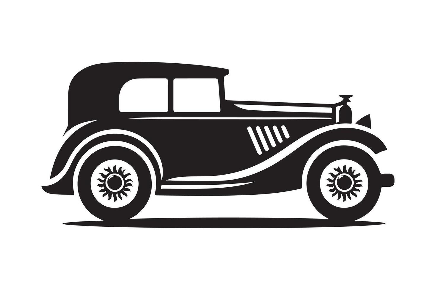 Retro Vintage Car Silhouettes for Posters, Flyers, and Brochures vector