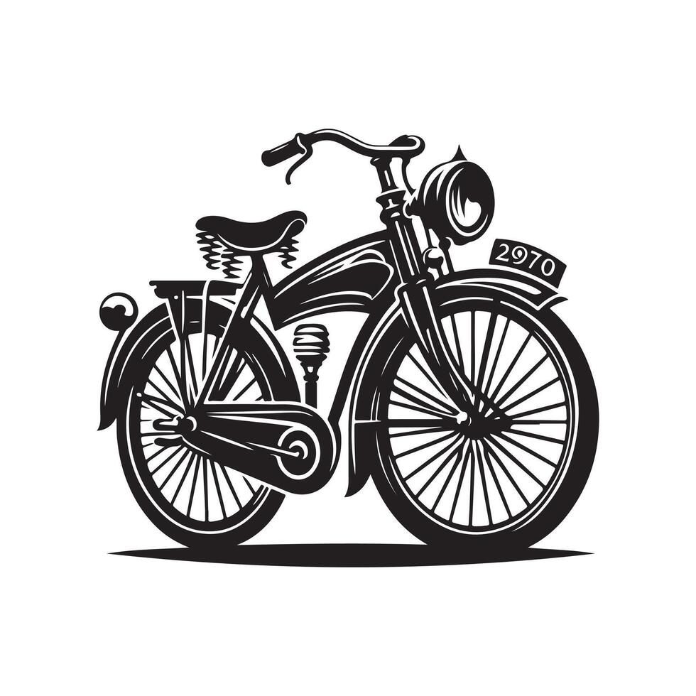 Bicycle Silhouette Vectors Illustrations for Print and Web Design