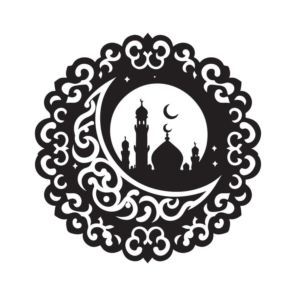 Islamic Silhouette Vectors for Mosque and Prayer Designs