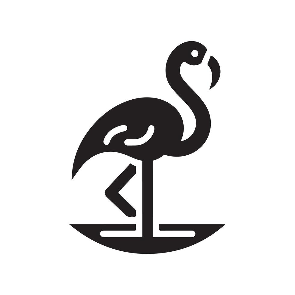 Flamingo Silhouette Vectors for Botanical and Nature-Based Projects