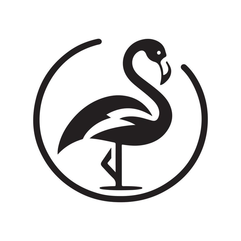 Flamingo Silhouette Vectors Perfect for Jungle, Zoo, and Wildlife Themes