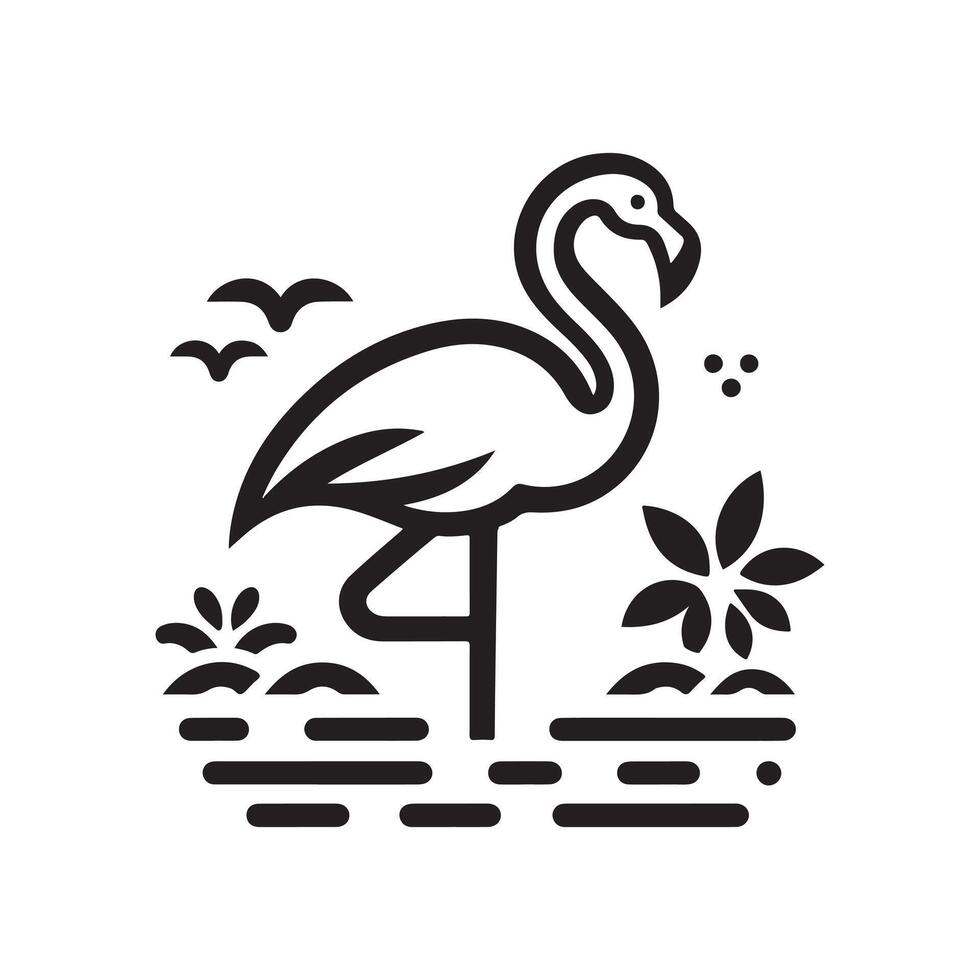 Flamingo Silhouette Vectors for Bohemian and Creative Designs