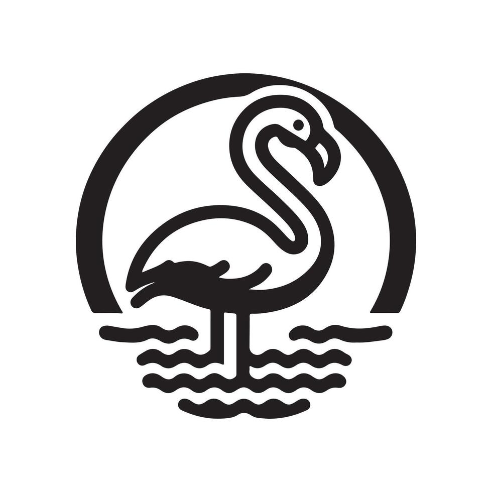 Stylized Flamingo Silhouette Vectors Art for Professional Use