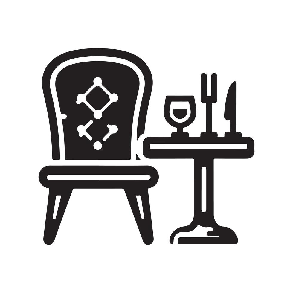 Dining Chair Silhouette Vectors for Luxury and Modern Branding