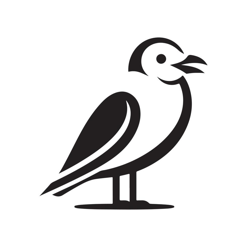 Laughing Gull Silhouette Vectors Illustrations for Wildlife Photography