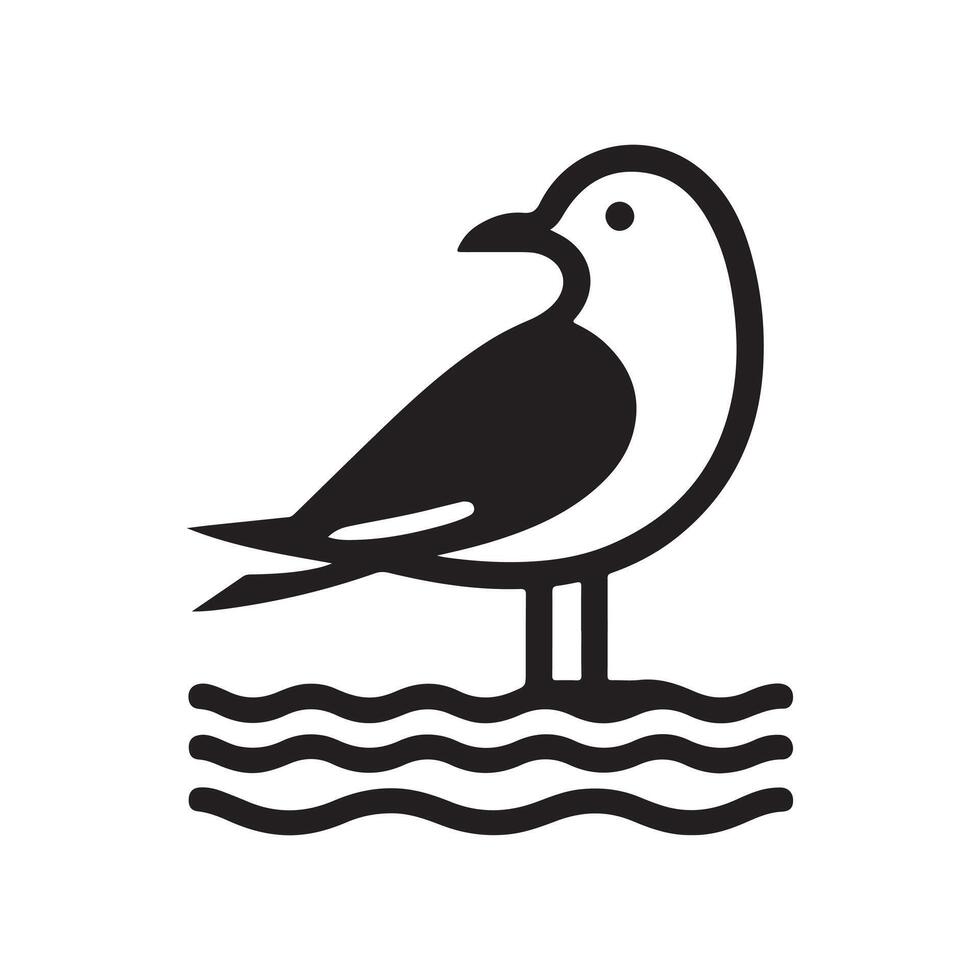 Laughing Gull Silhouette Vectors for Nautical and Beach Resort Marketing