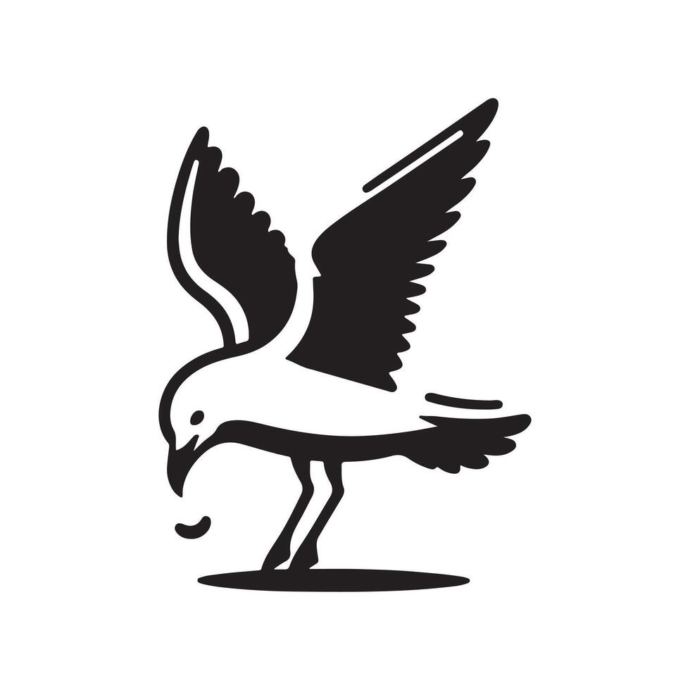 Laughing Gull Silhouette Vectors Ideal for Nature-Themed Corporate Branding