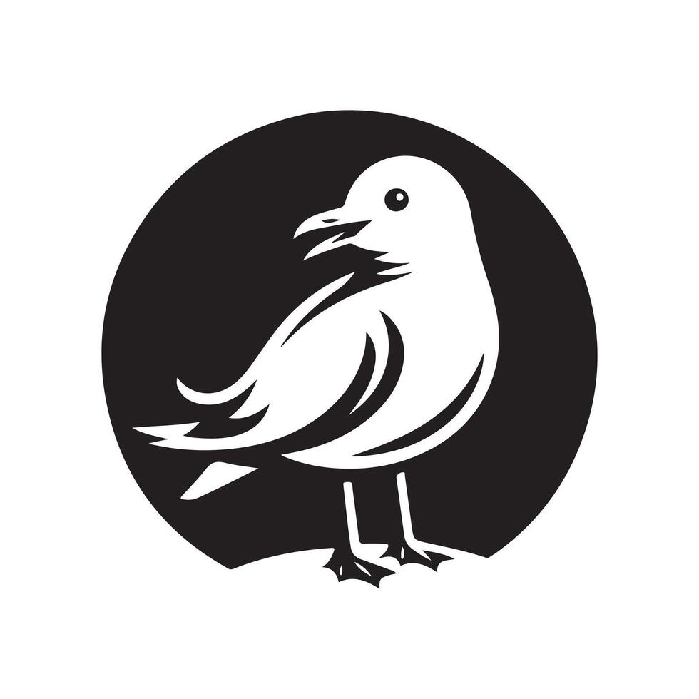 Laughing Gull Silhouette Vectors for Travel, Leisure, and Tourism Graphics
