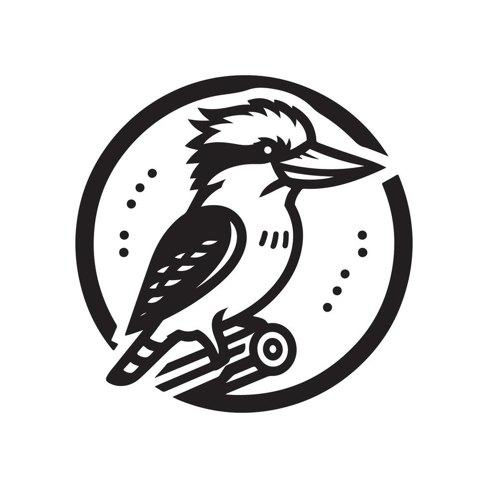 Stylish Kookaburra Silhouette Vectors for Magazine and Editorial Designs