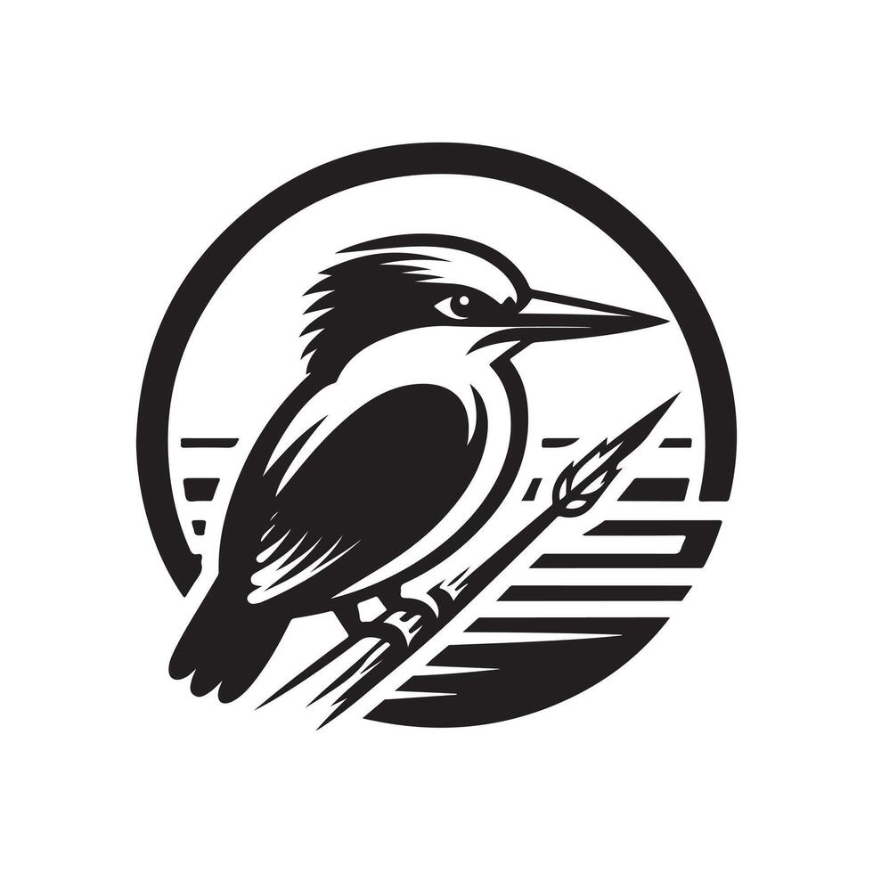 Stylized Kingfisher Silhouette Vectors for Personal and Professional Use