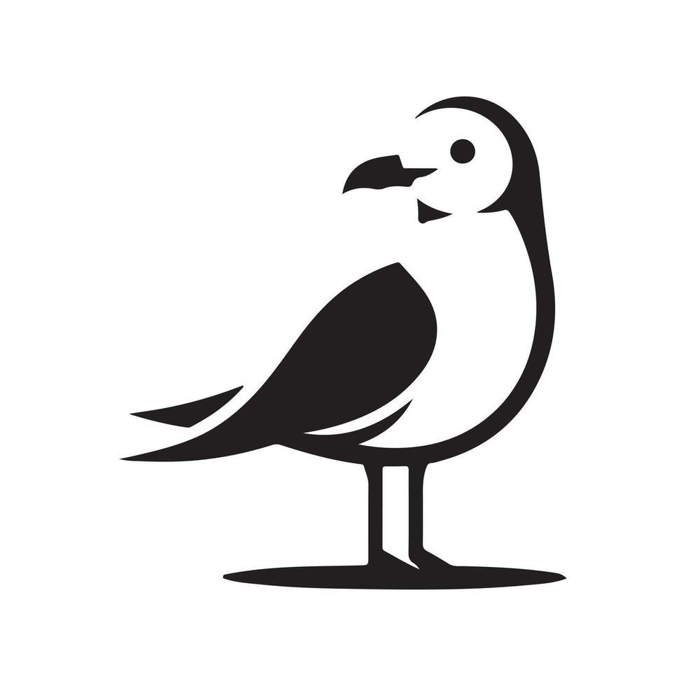 Laughing Gull Silhouette Vectors Ideal for Eco-Conscious and Green Designs
