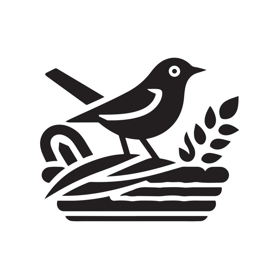 Lark Silhouette Vectors Illustrations for Educational and Scientific Use