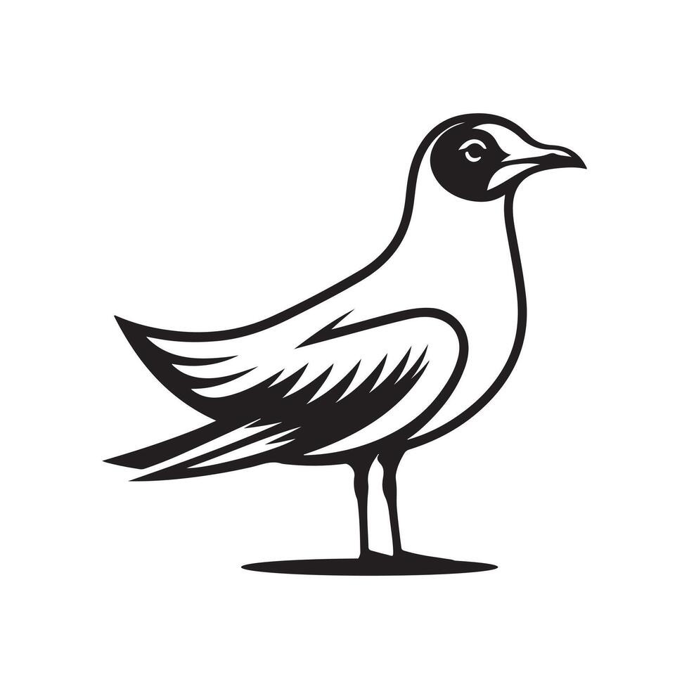 Download Laughing Gull Silhouette Vectors for Marine-Themed Social Media Posts