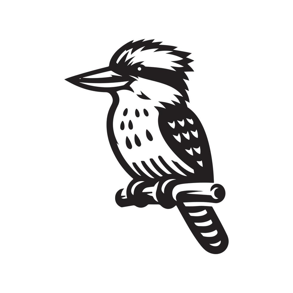High-Resolution Kookaburra Silhouette Vectors for Art and Illustration