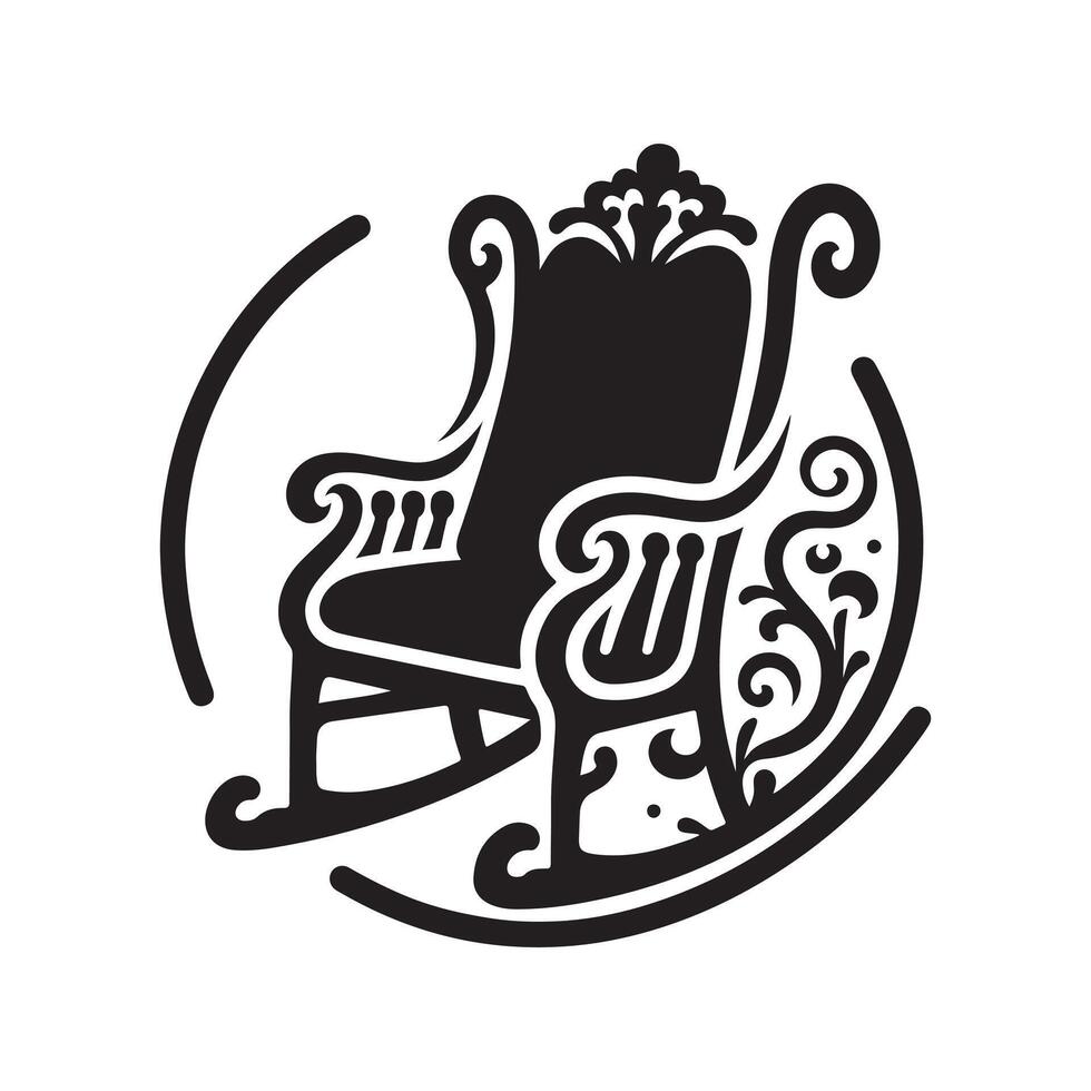 Creative Rocking Chair Silhouette Vectors for Advertising Campaigns