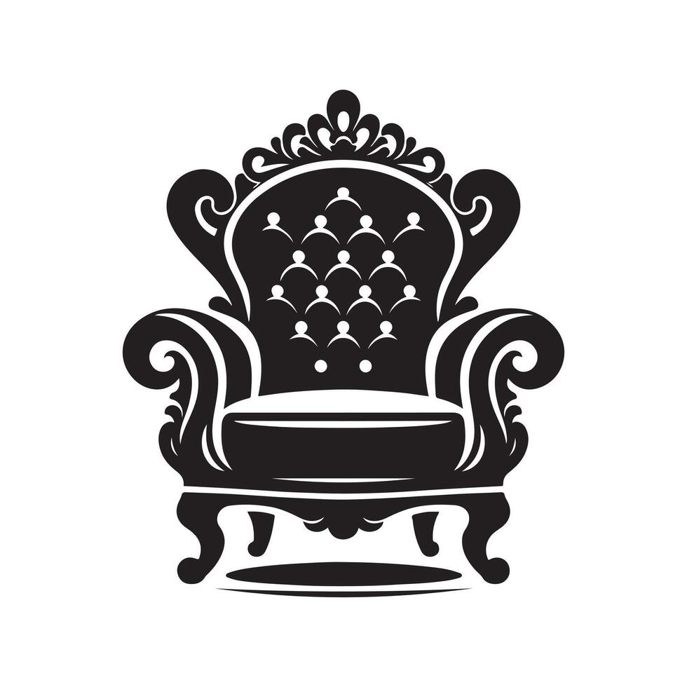 Armchair Silhouette Vectors for Artistic Interior Design Graphics