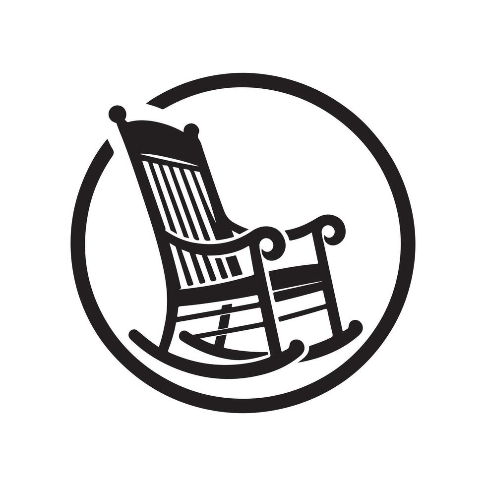 Rocking Chair Silhouette Vectors Illustrations for Nostalgic Art Projects