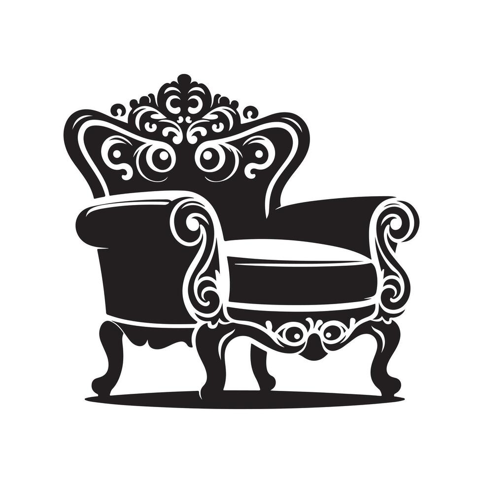 Elegant Armchair Silhouette Vectors Illustrations for Creative Projects