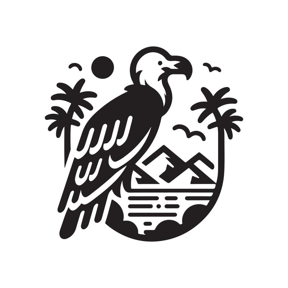 Creative California Condor Silhouette Vectors for Wildlife Marketing