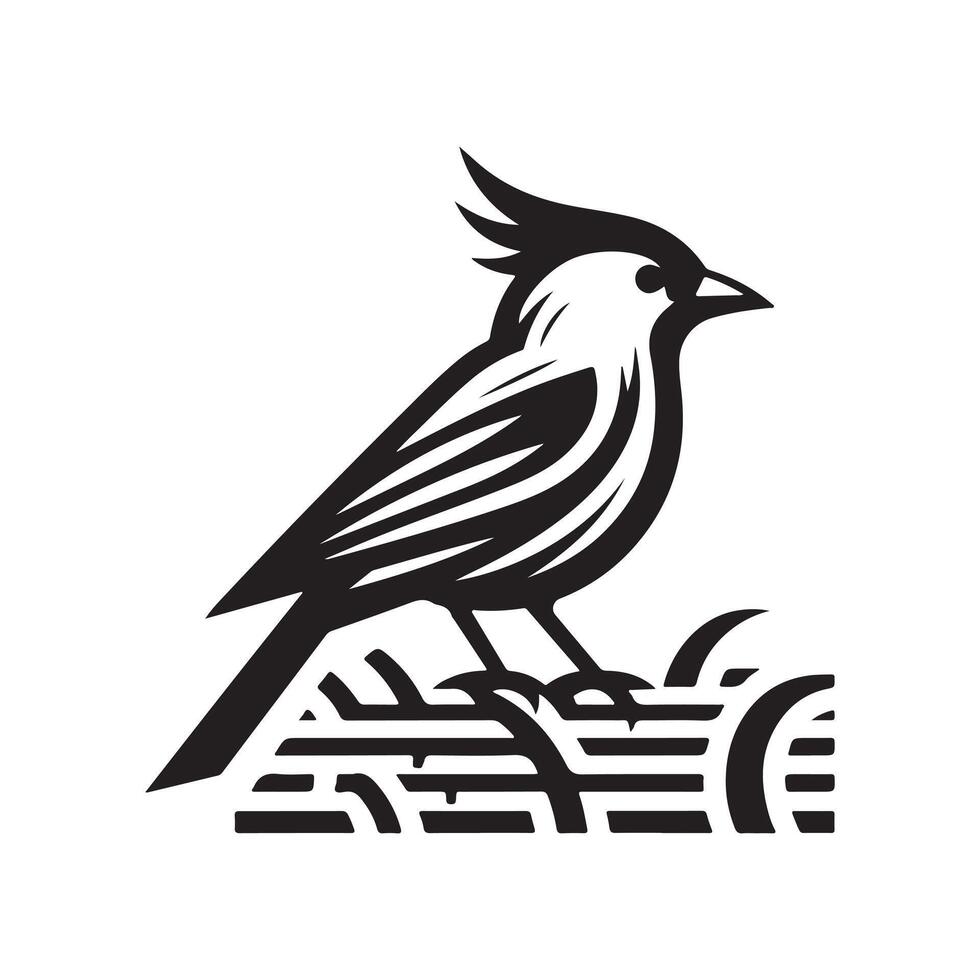 Elegant Jackdaw Silhouette Vectors for Timeless and Classic Art