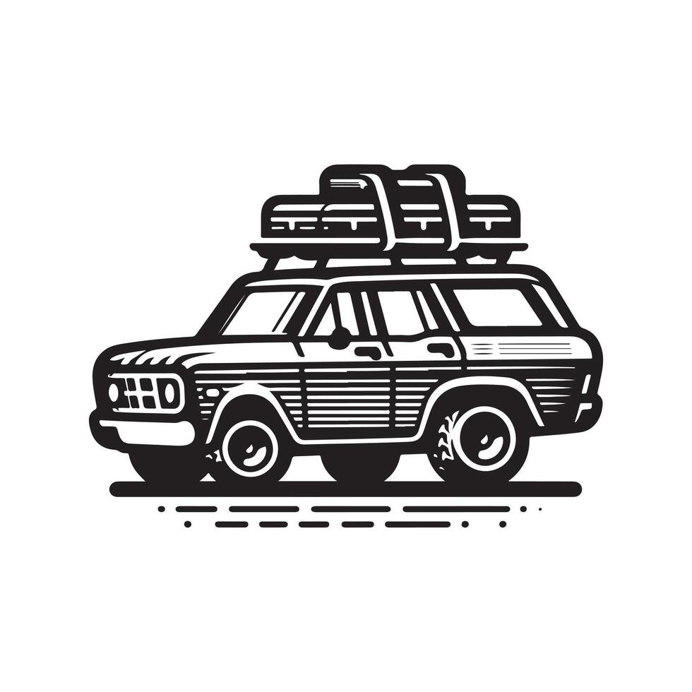 Station Wagon Silhouette Vectors for Custom Print and Packaging Designs