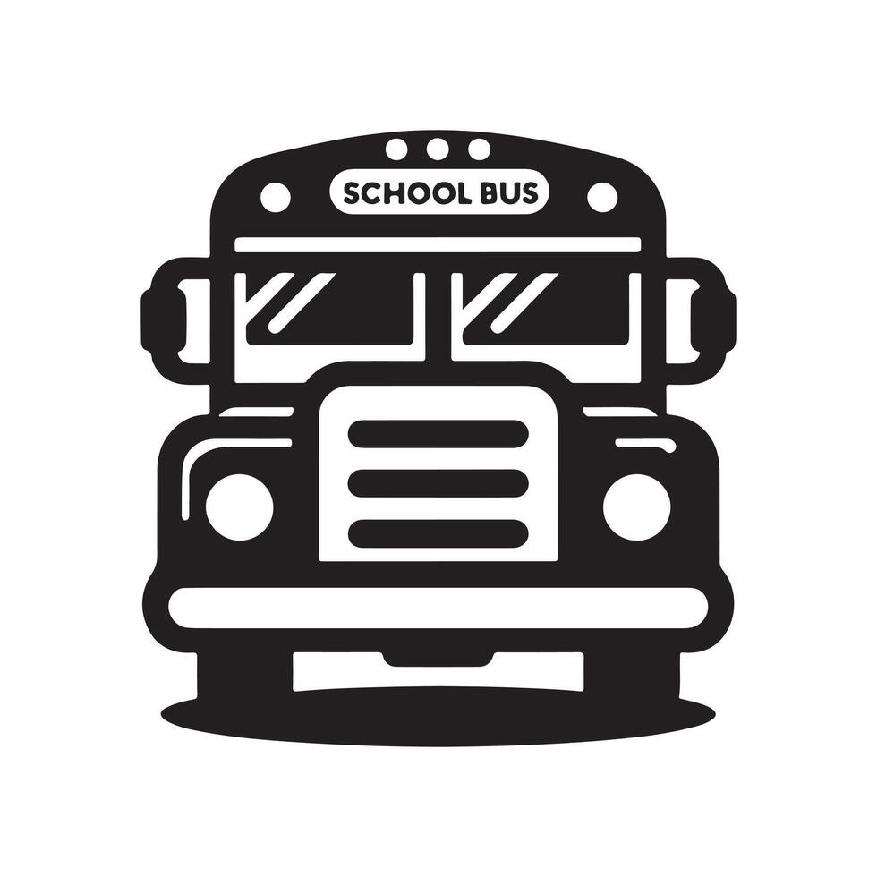 Modern School Bus Silhouette Vectors for Brochures and Infographics