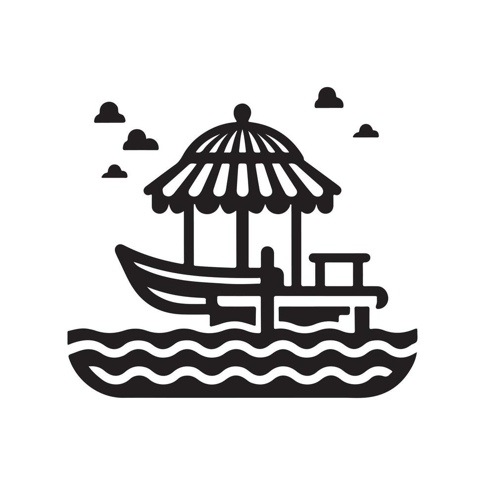 Custom Pontoon Silhouette Vectors for Business and Personal Use