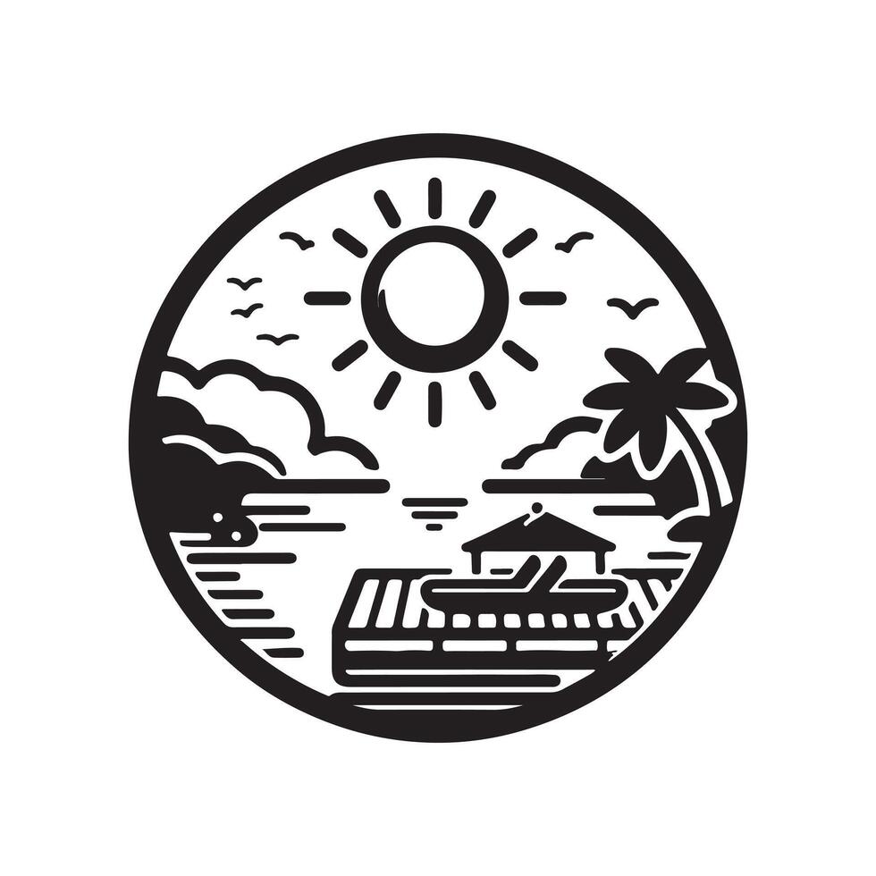 Elegant Pontoon Silhouette Vectors for Professional Marketing