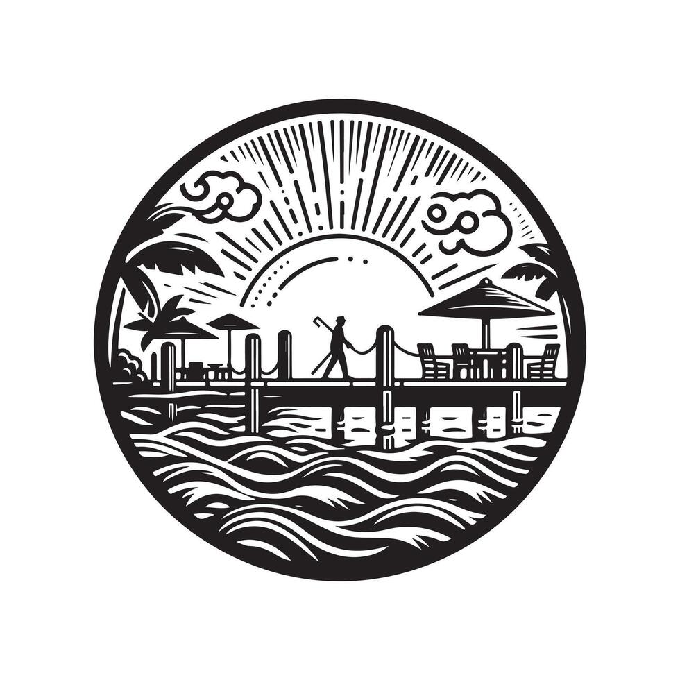 Download Pontoon Silhouette Vectors for Graphic Design Inspiration