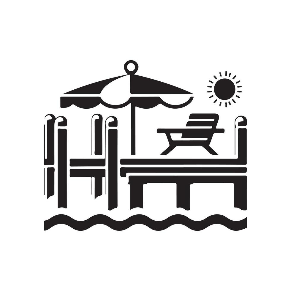Versatile Pontoon Silhouette Vectors for Adventure Branding