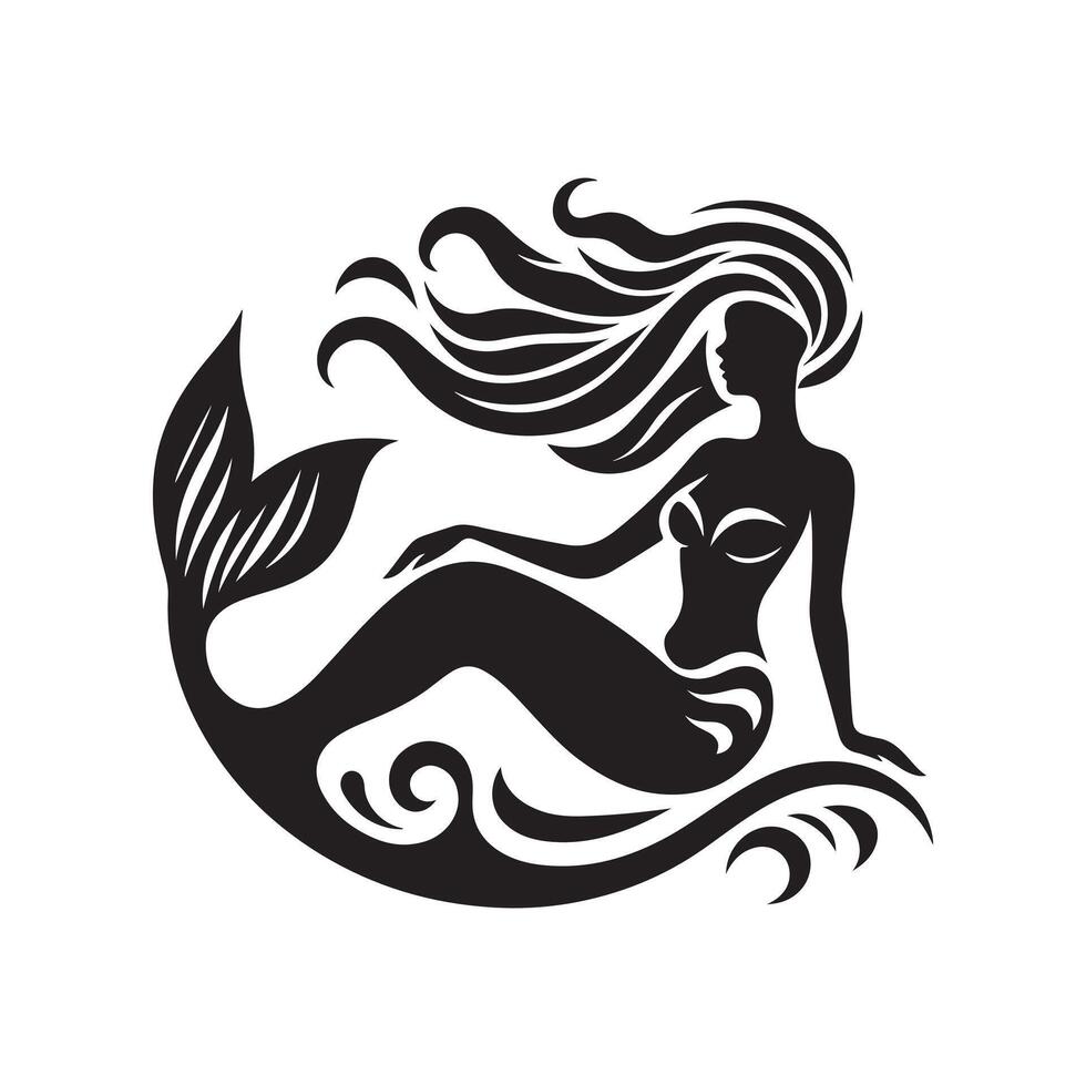 Download Mermaid Silhouette Vectors Files for Artistic Use and Inspiration