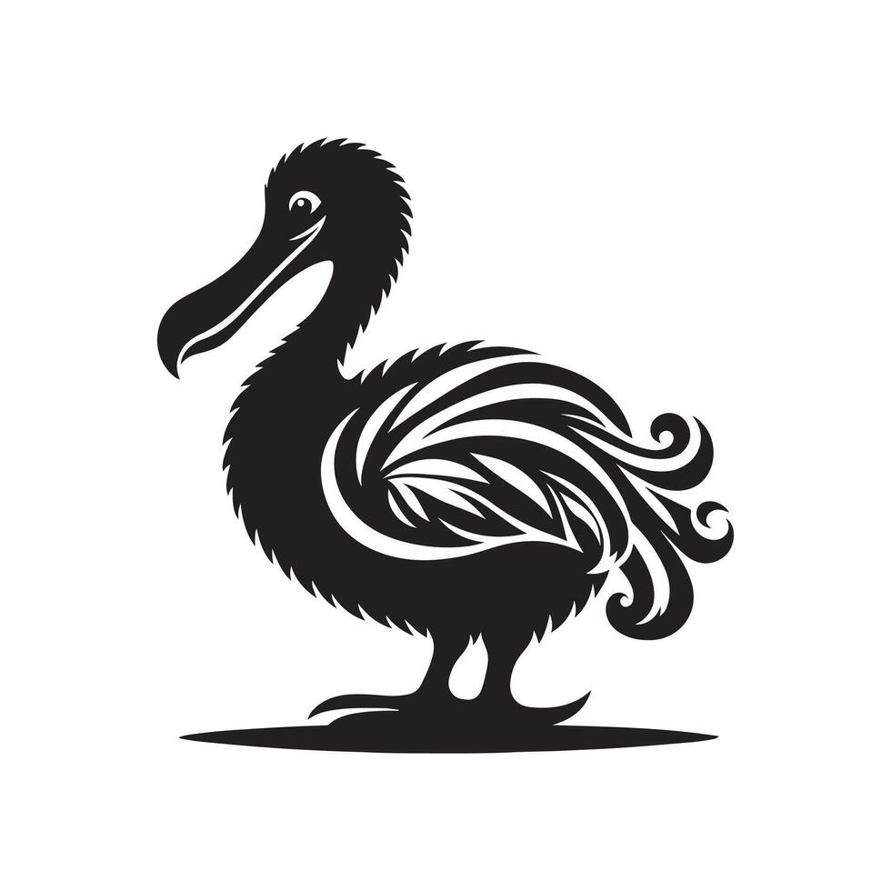 Dodo Silhouette Vectors for Nature, History, and Wildlife Graphics