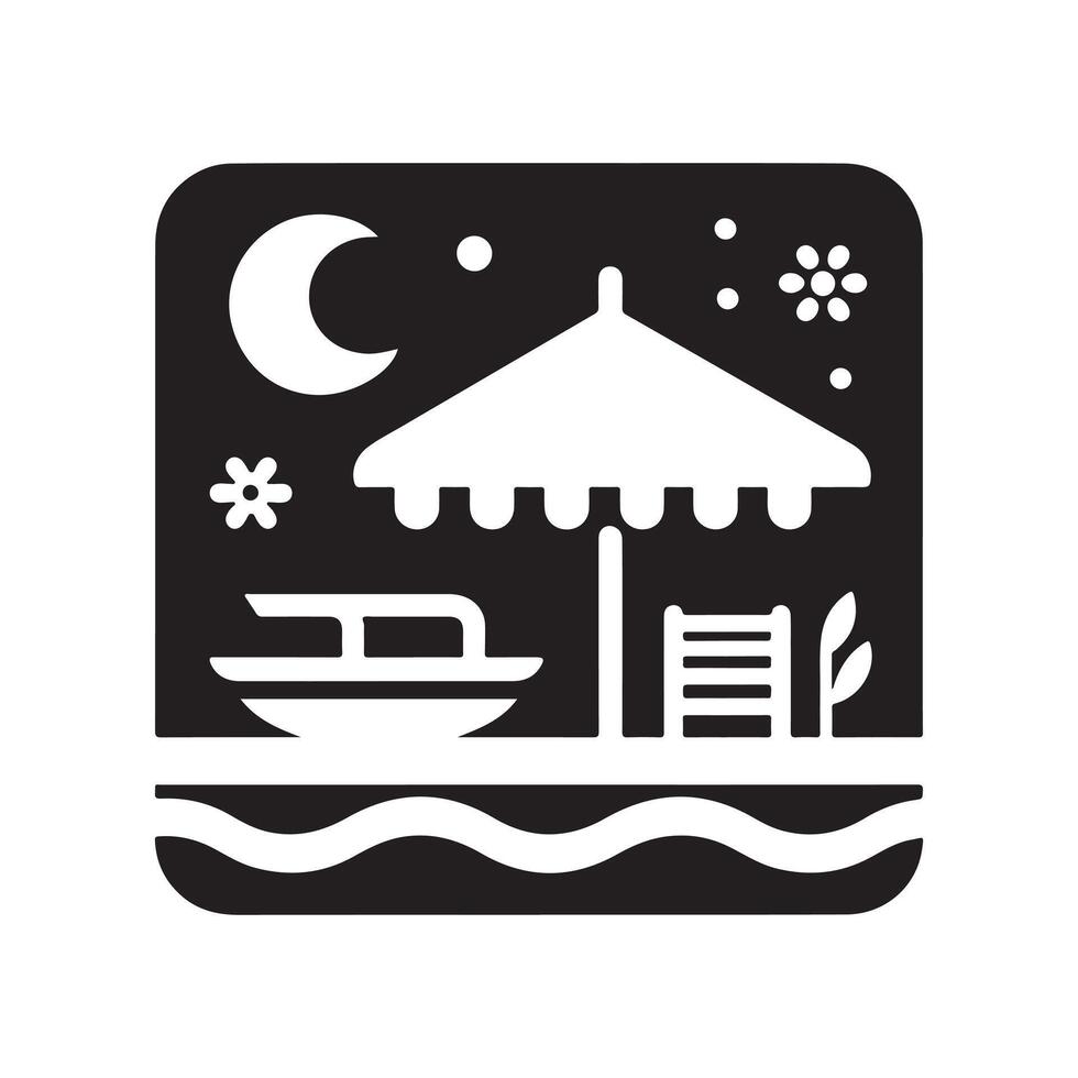 Customizable Pontoon Silhouette Vectors Art for Creative Use