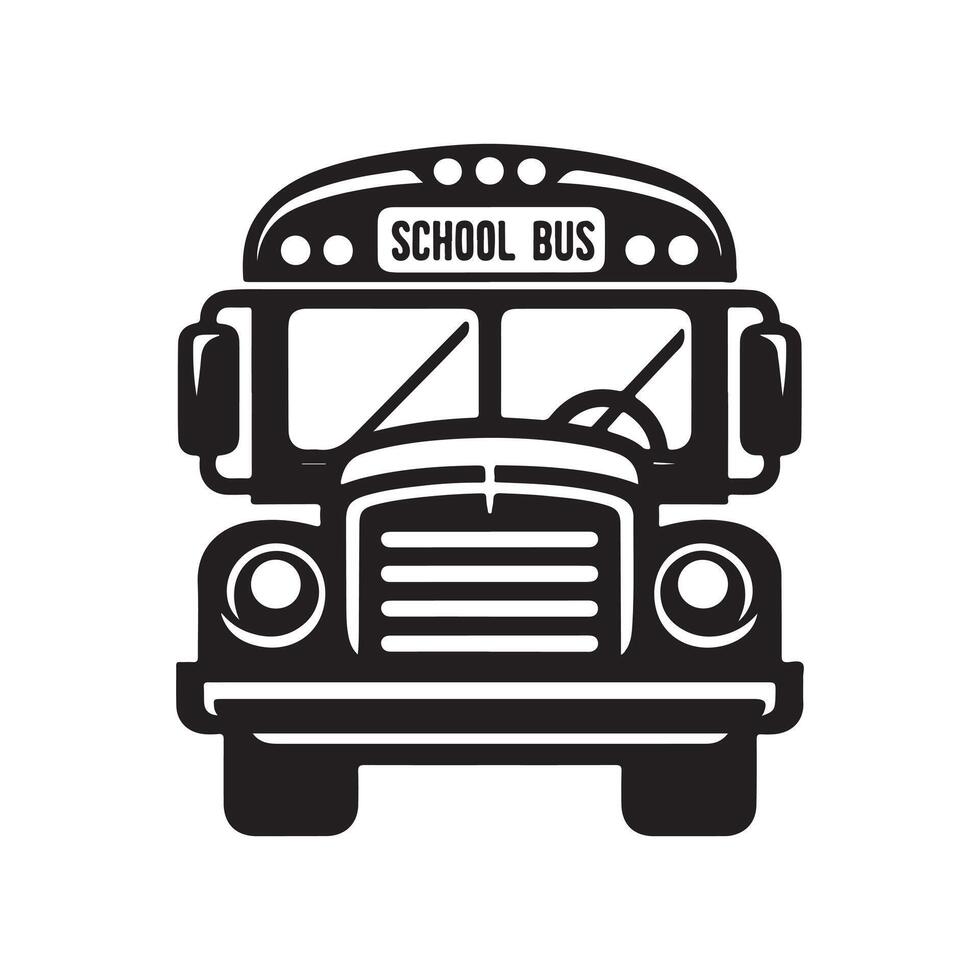 Stylish School Bus Silhouettes for Back-to-School Graphics vector