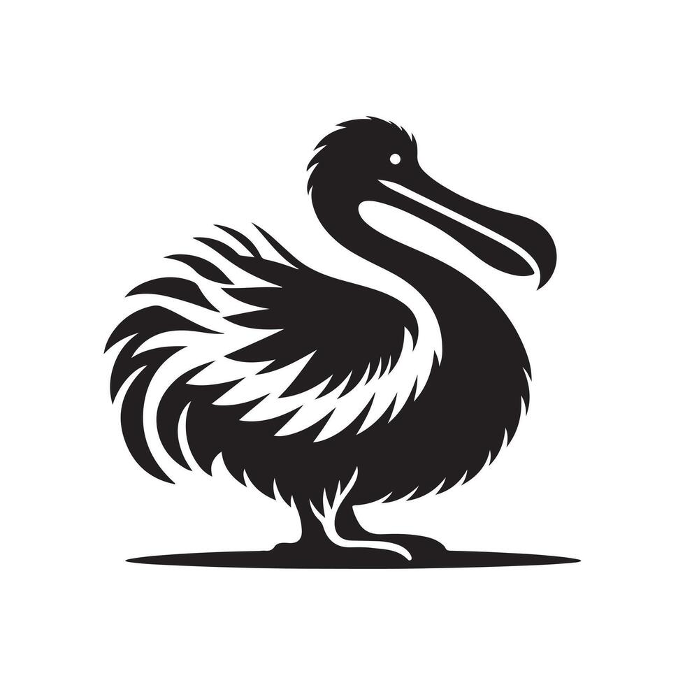 High-Resolution Dodo Silhouette Vectors Illustrations for Professional Designs