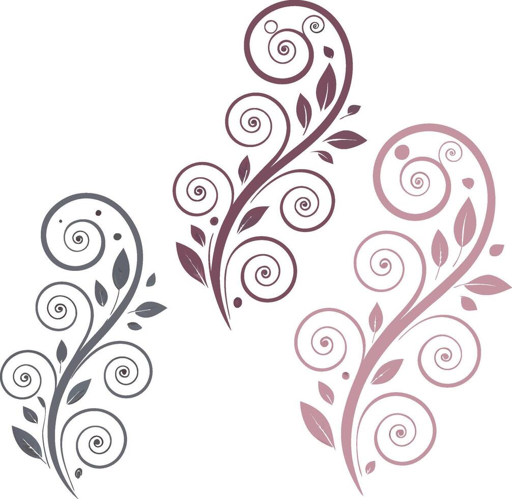 Swirl icons design element on white background vector