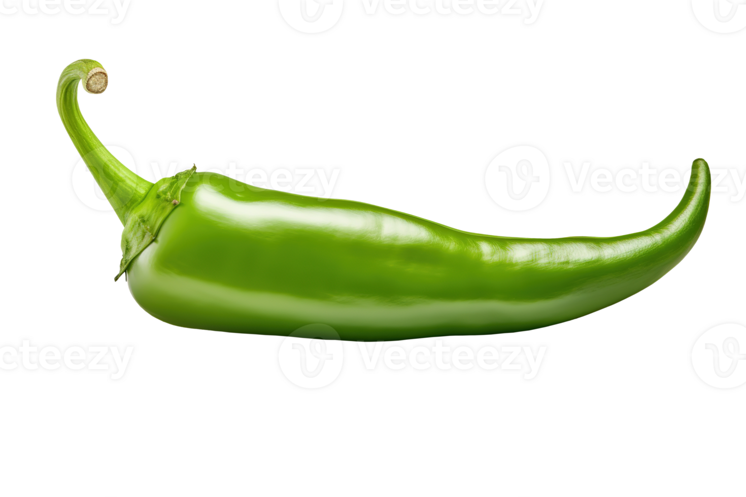 Green Chili on Transparent Background png