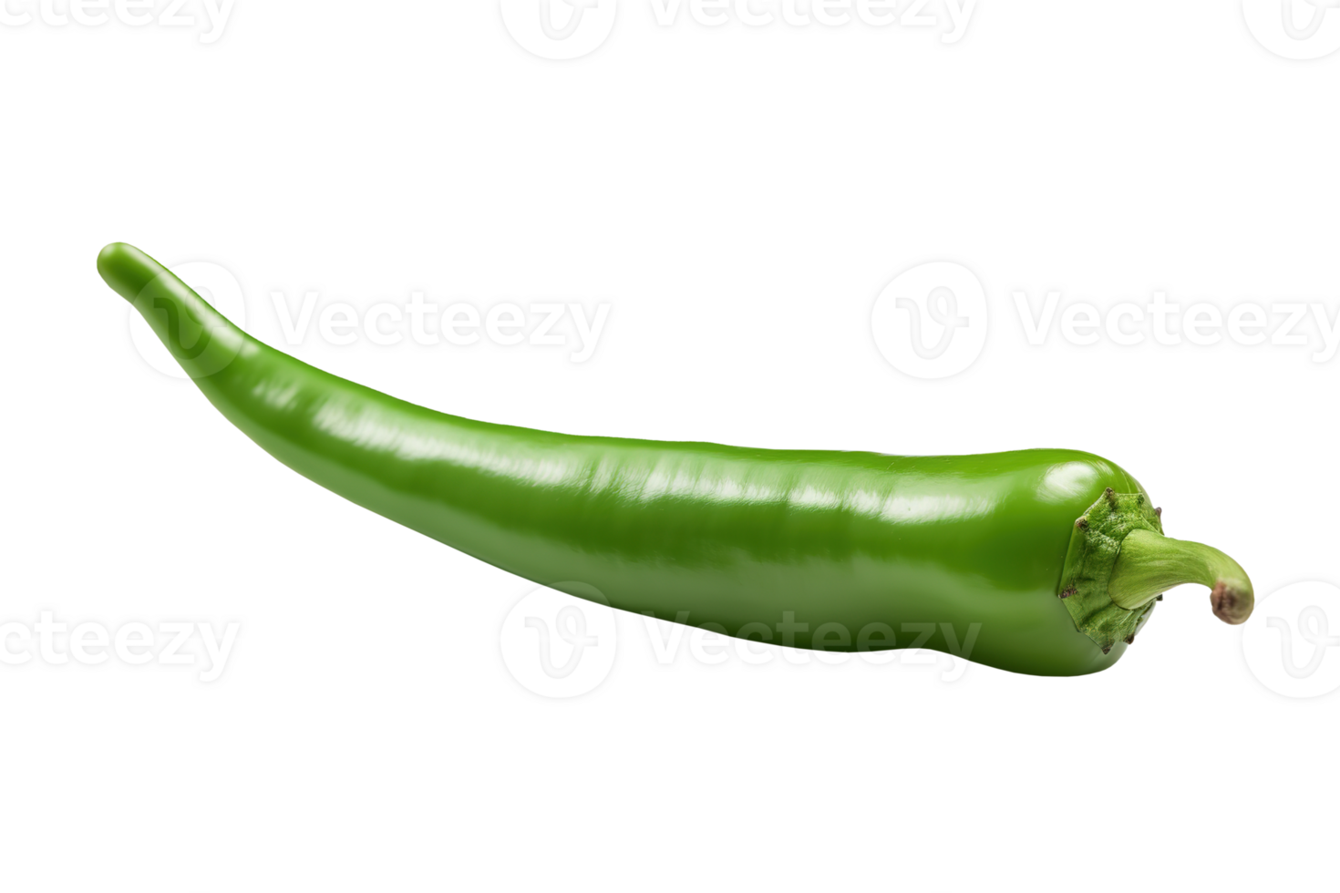 Fresh Green Chili on Transparent Background png