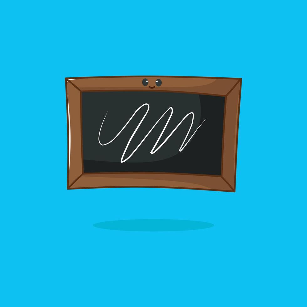 Illustration cute wooden chalkboard vector